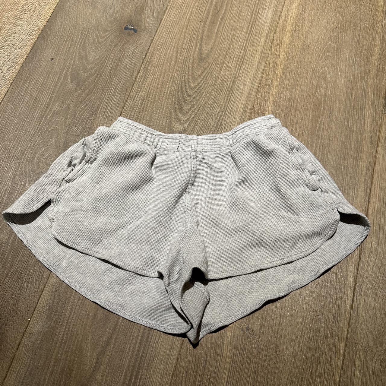 John Galt heather grey shorts, worn but in good... - Depop