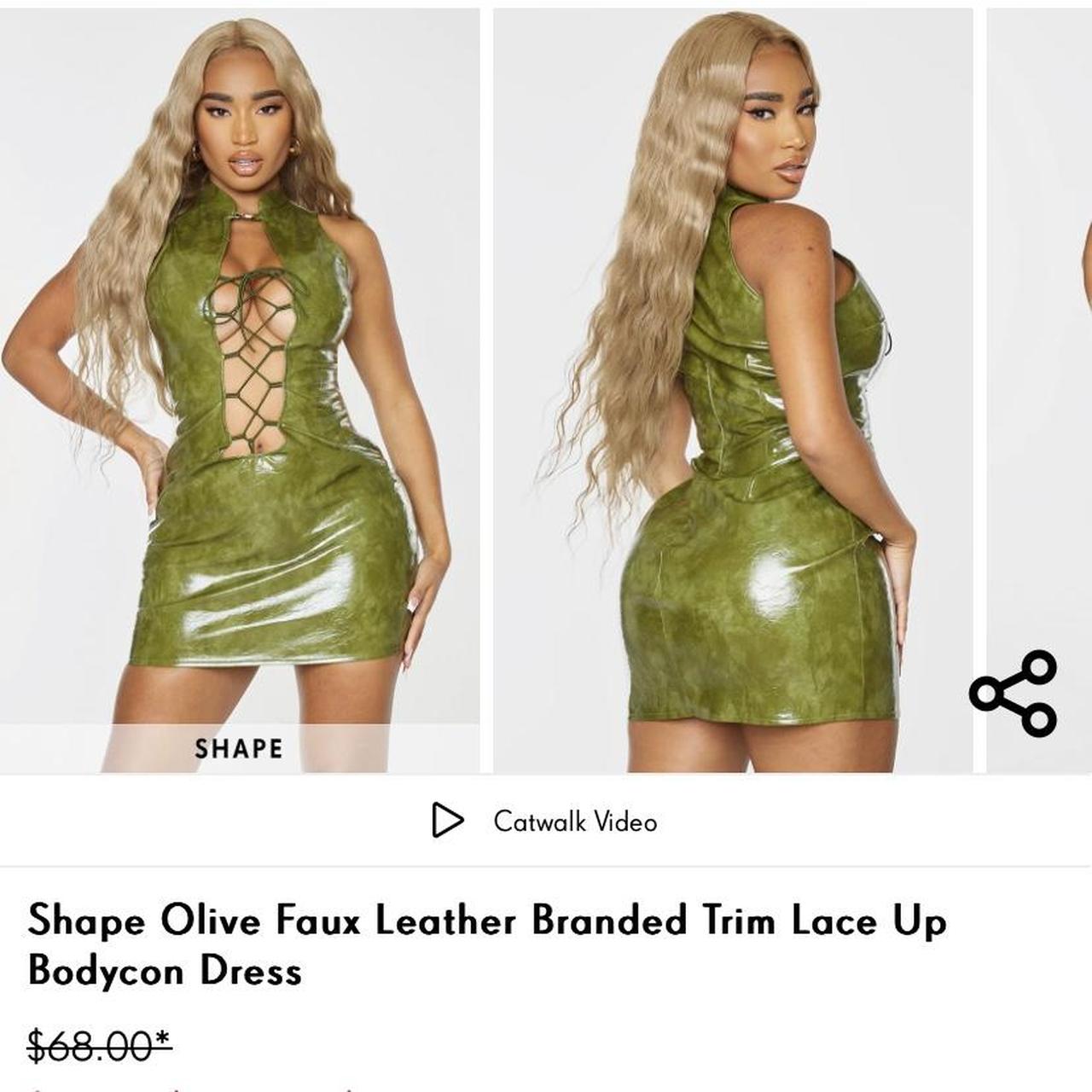 Olive green bodycon dress online