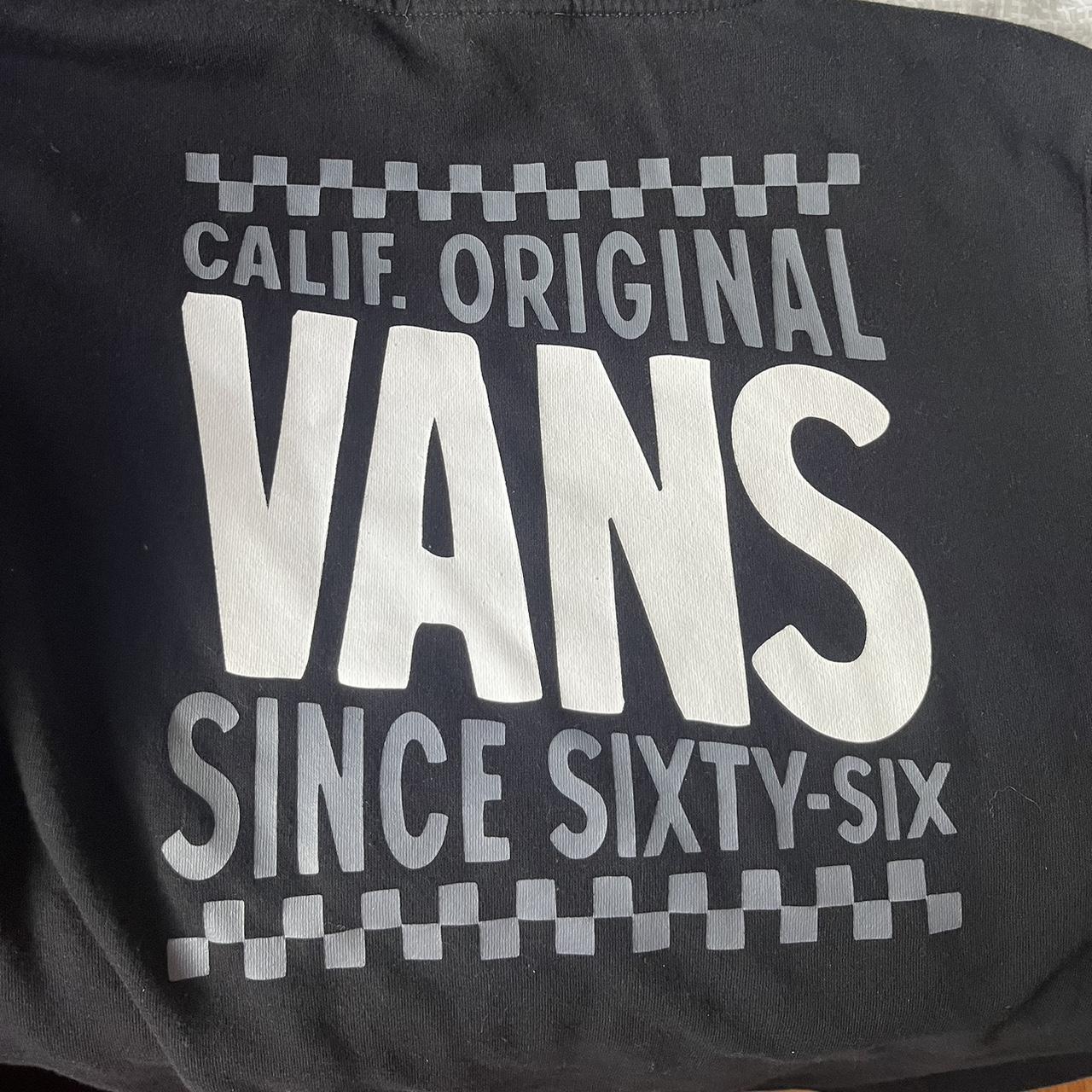 Vans Women's Black and White Jumper Depop