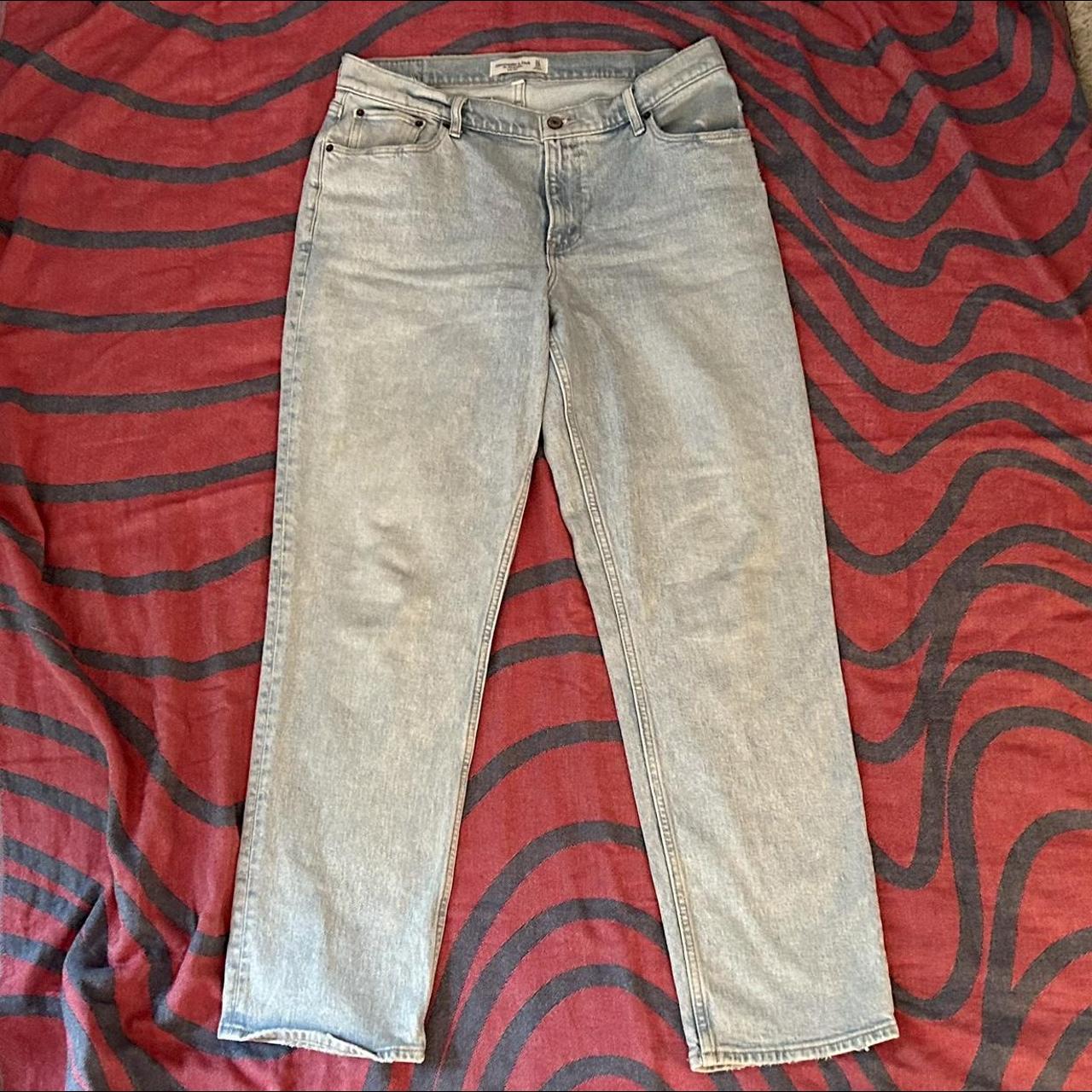 ABERCROMBIE CURVE LOVE LIGHT WASH LOW RISE 90’S... - Depop