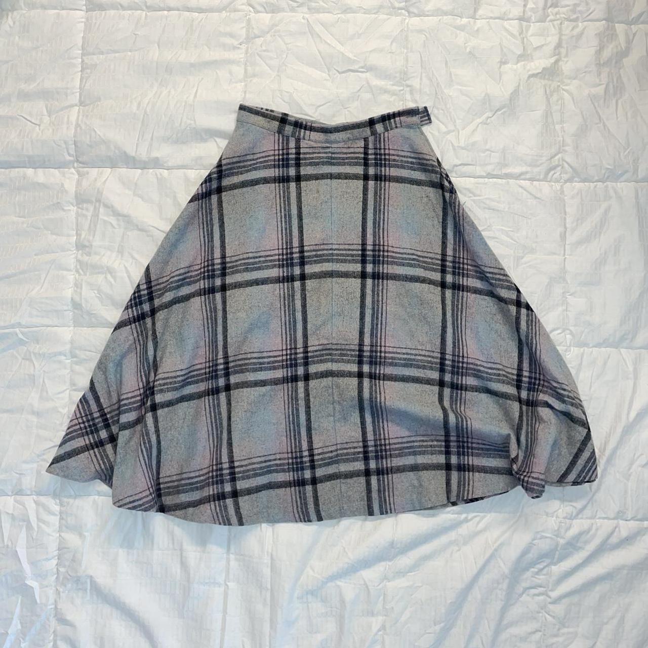 ⍣ Vintage 60's Wool Pleated Skirt ⍣ US Size M ⍣... - Depop