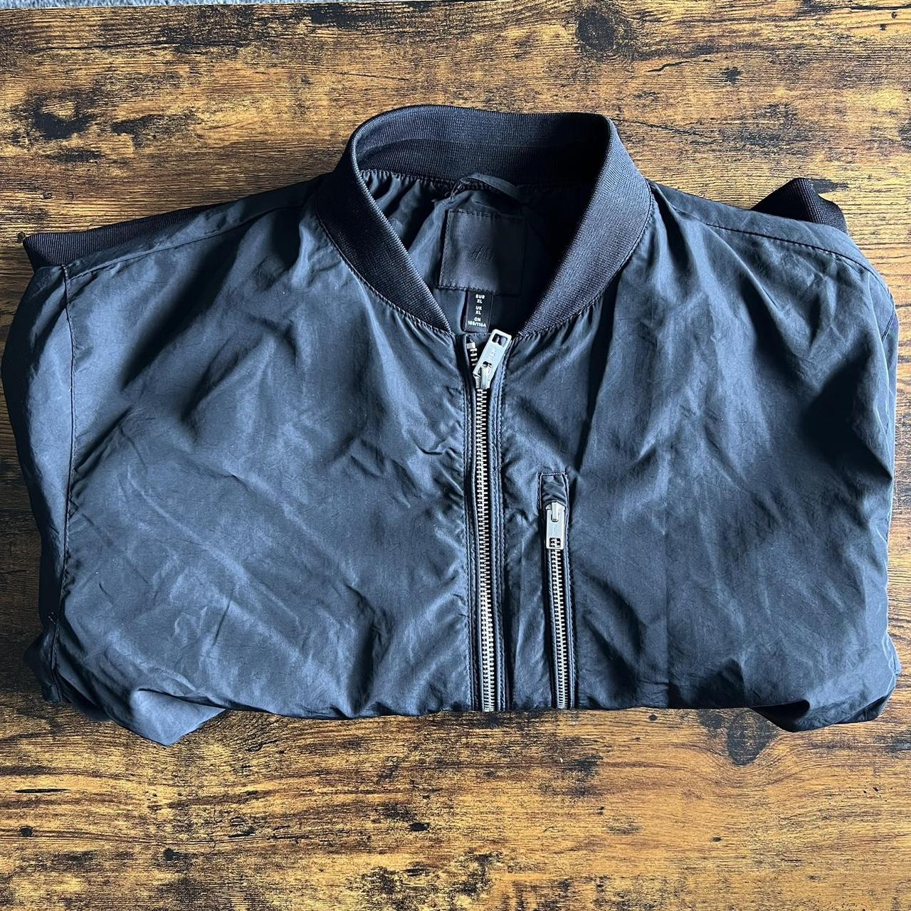 Mens H&M black bomber jacket • black • size extra... Depop