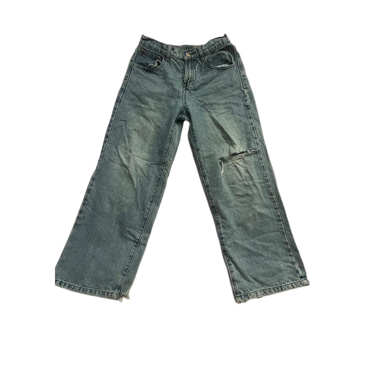 vintage dn jeans low rise straight leg baggy size... - Depop