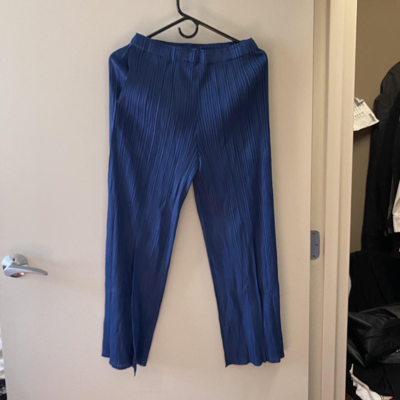 Issey Miyake Women's Navy and Blue Trousers