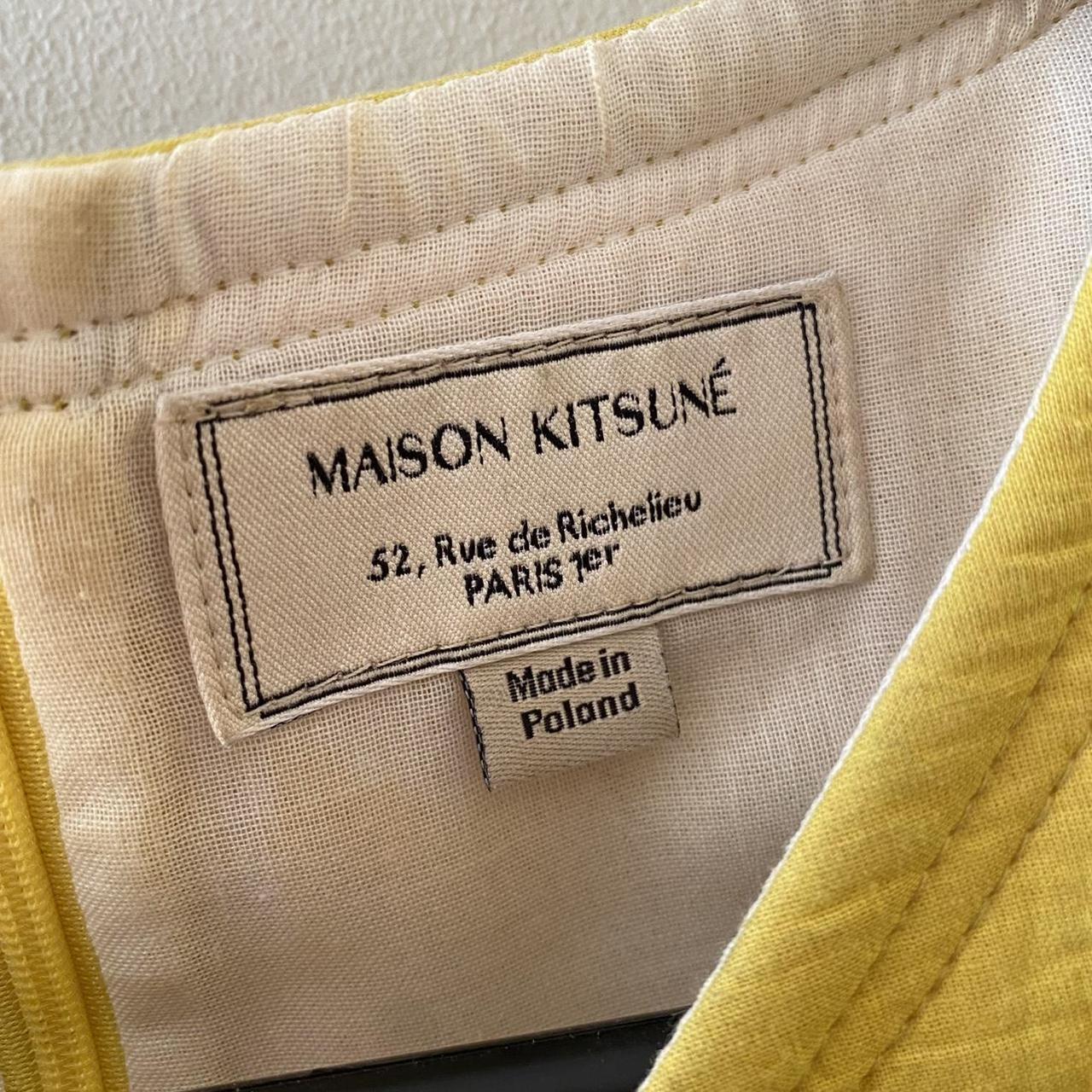 Maison Kitsuné Women's Yellow and White Top (3)