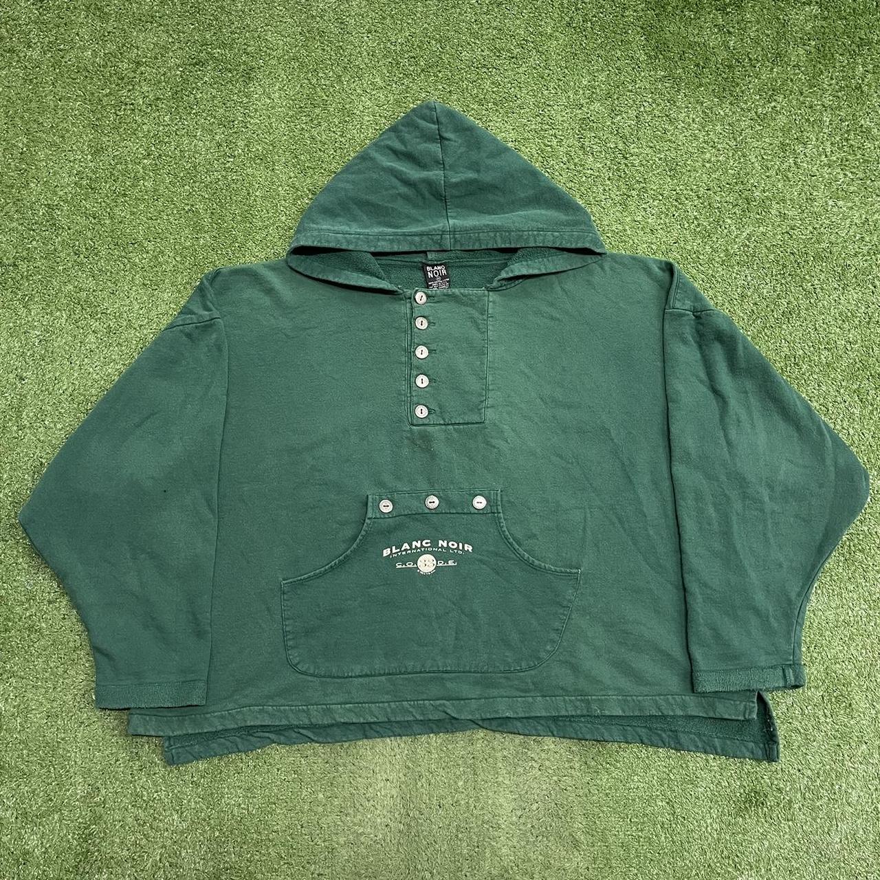 American Vintage Men's Green and White Hoodie | Depop