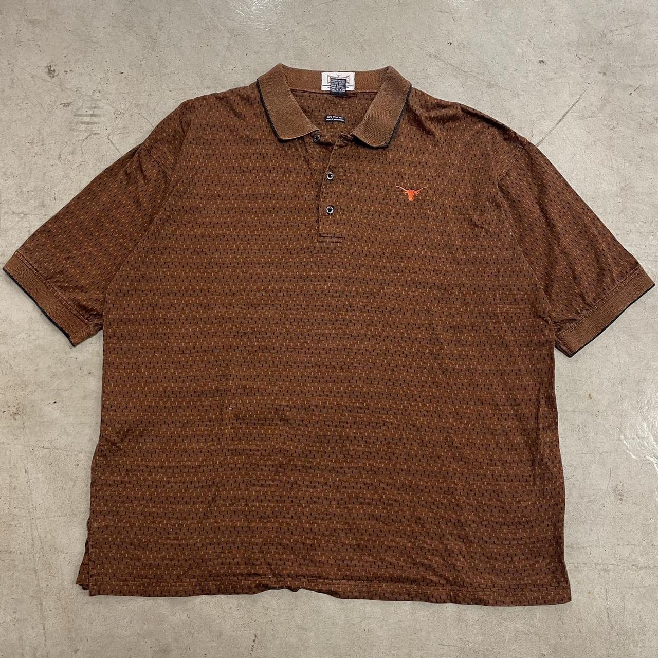 American Vintage Men's Brown and Orange Polo-shirts | Depop