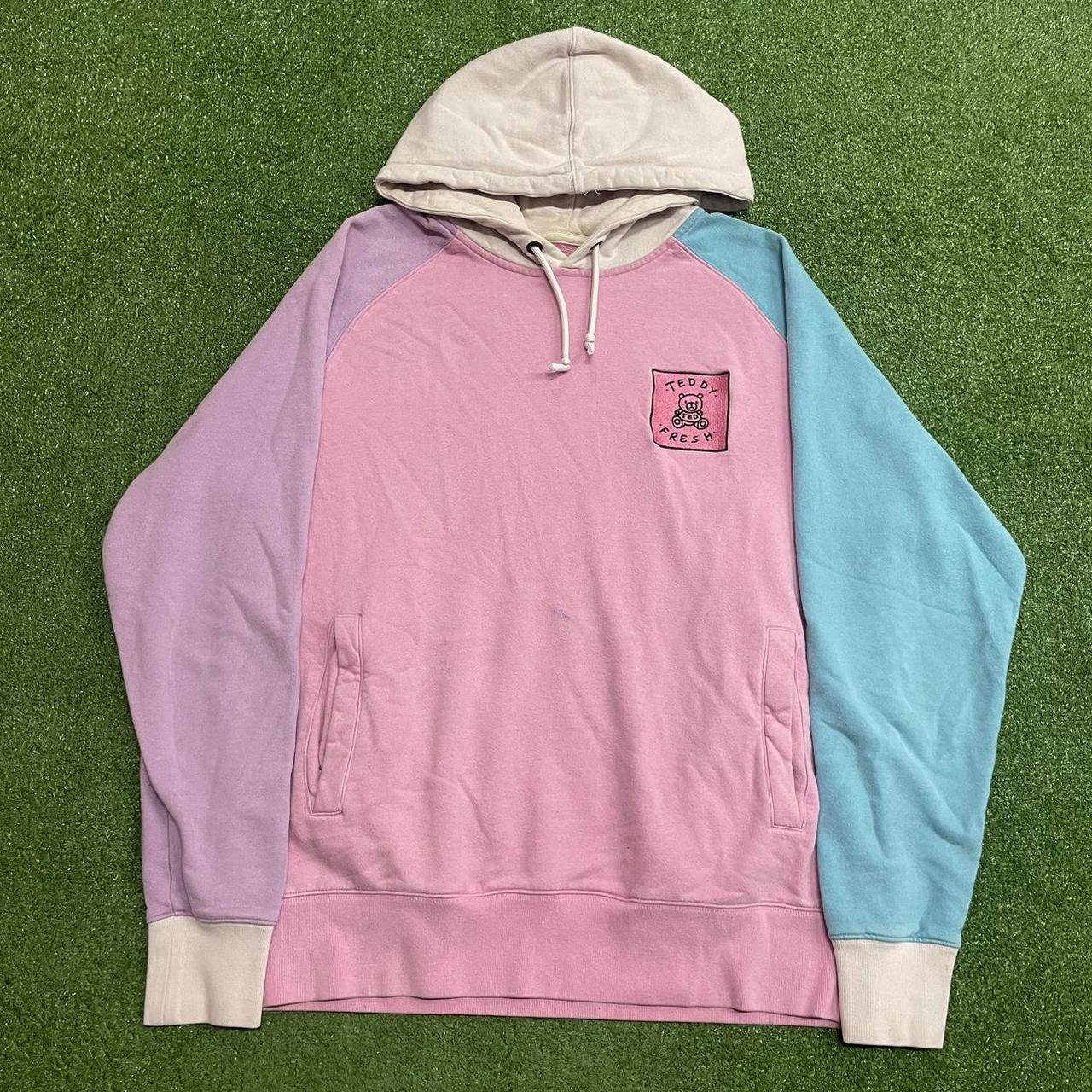 Teddy Fresh Men's Pink Hoodie | Depop