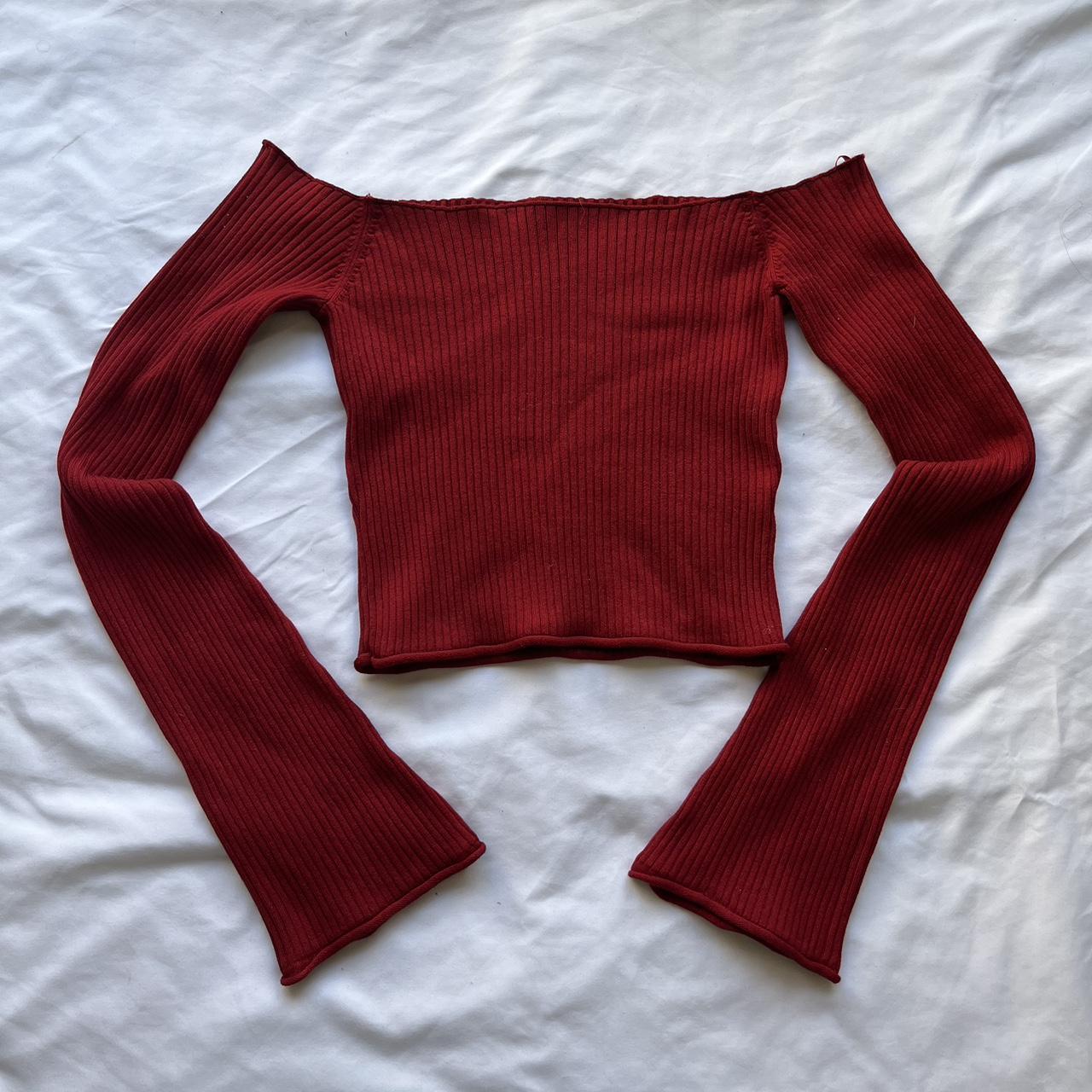 adorable red off the shoulder top! 🍒 #y2k #vintage - Depop