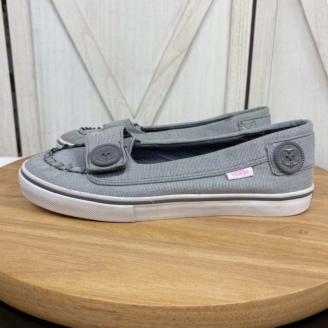 Vans Women's Black and White Loafers Depop