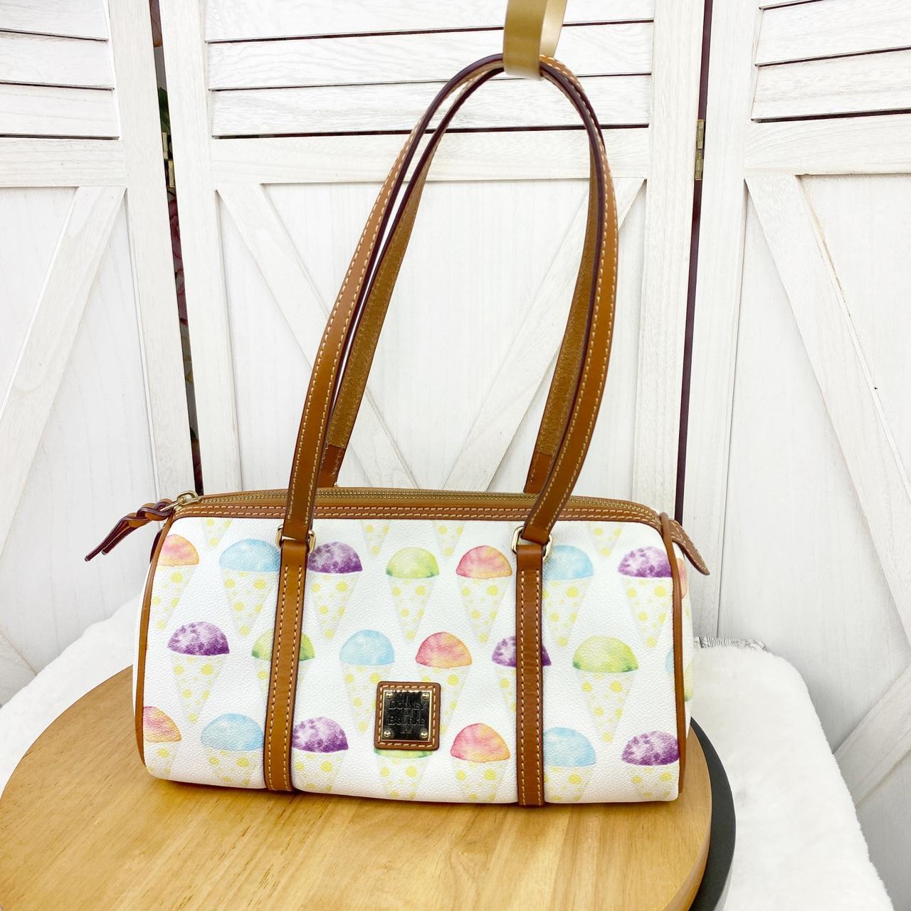 Dooney Bourke Snowcone Barrel Bag Purse White