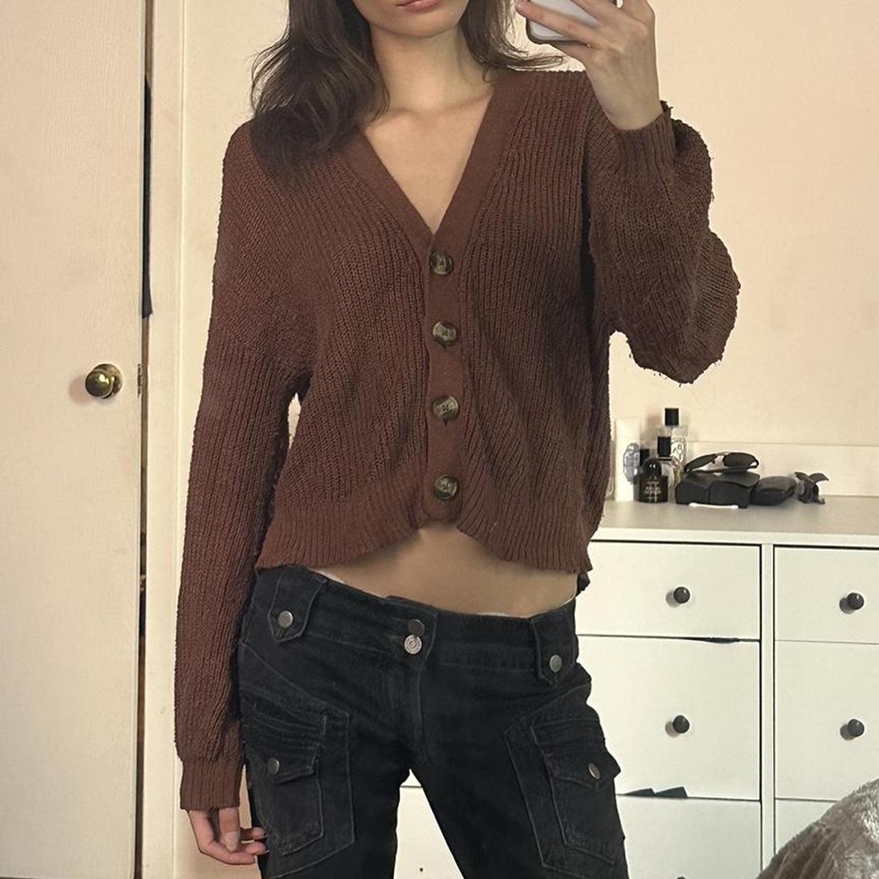 American Eagle Outfitters, Sweaters, American Eagle Soft Sexy Plush Brown  Cardigan