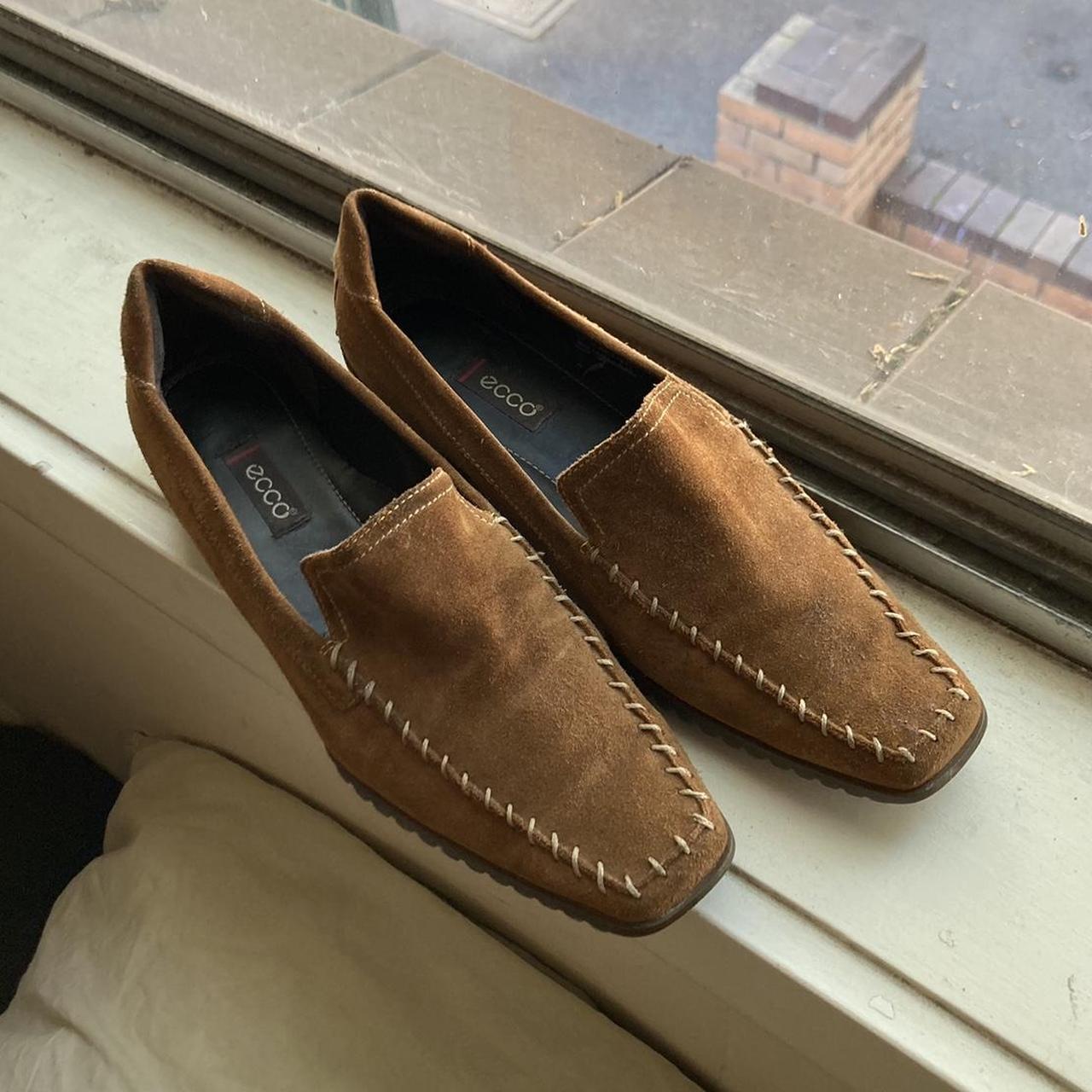 Vintage Ecco suede Western mules Size 38 best fit. Depop