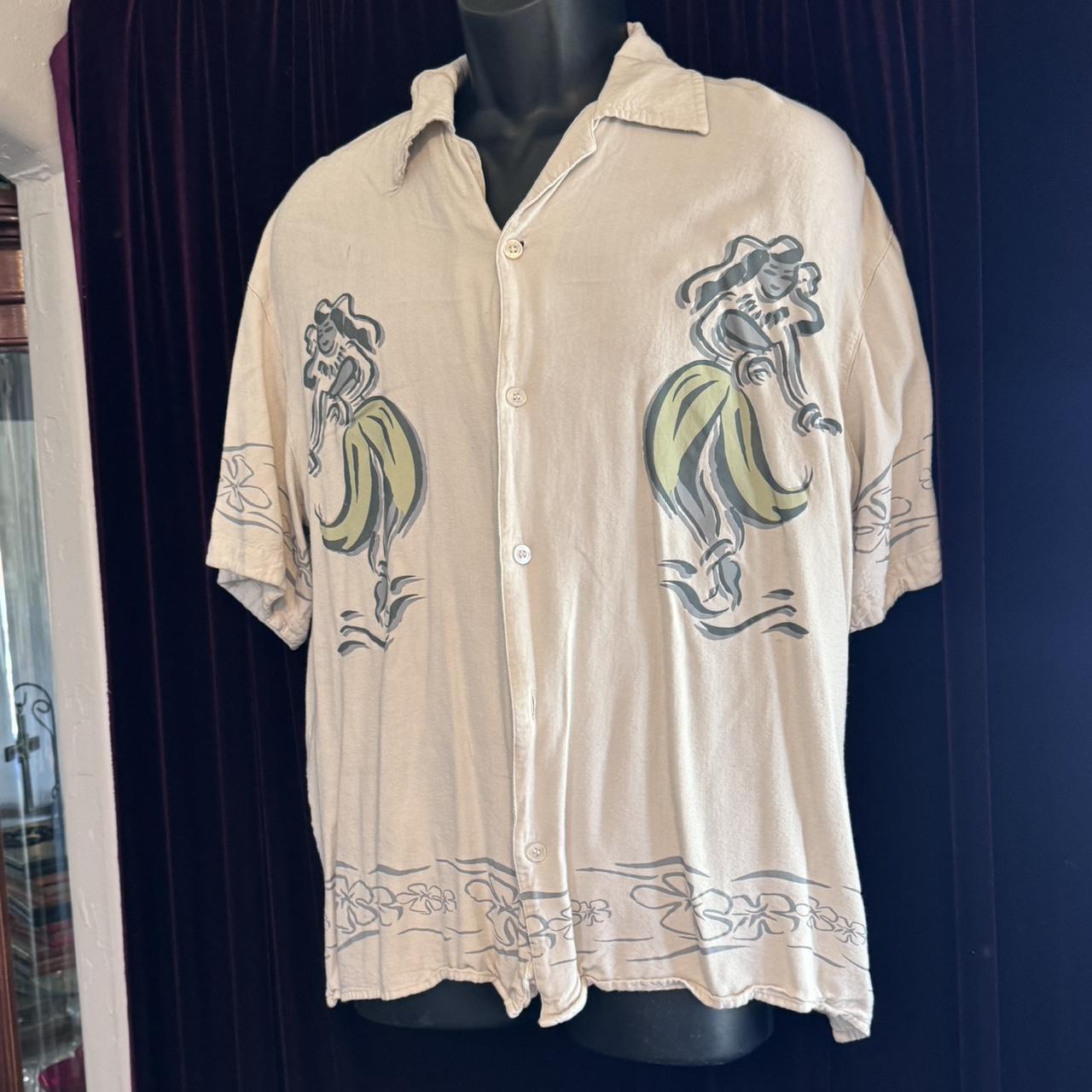 Xl hula girl button up shirt. it’s missing 2 buttons... Depop