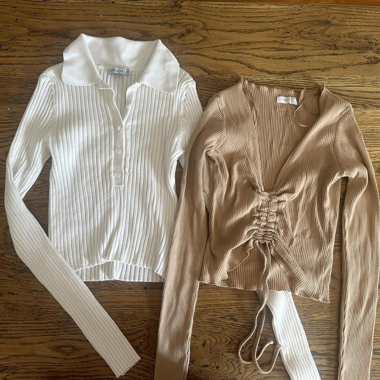 Long sleeve Ghanda tops Like new XS 10 each Depop