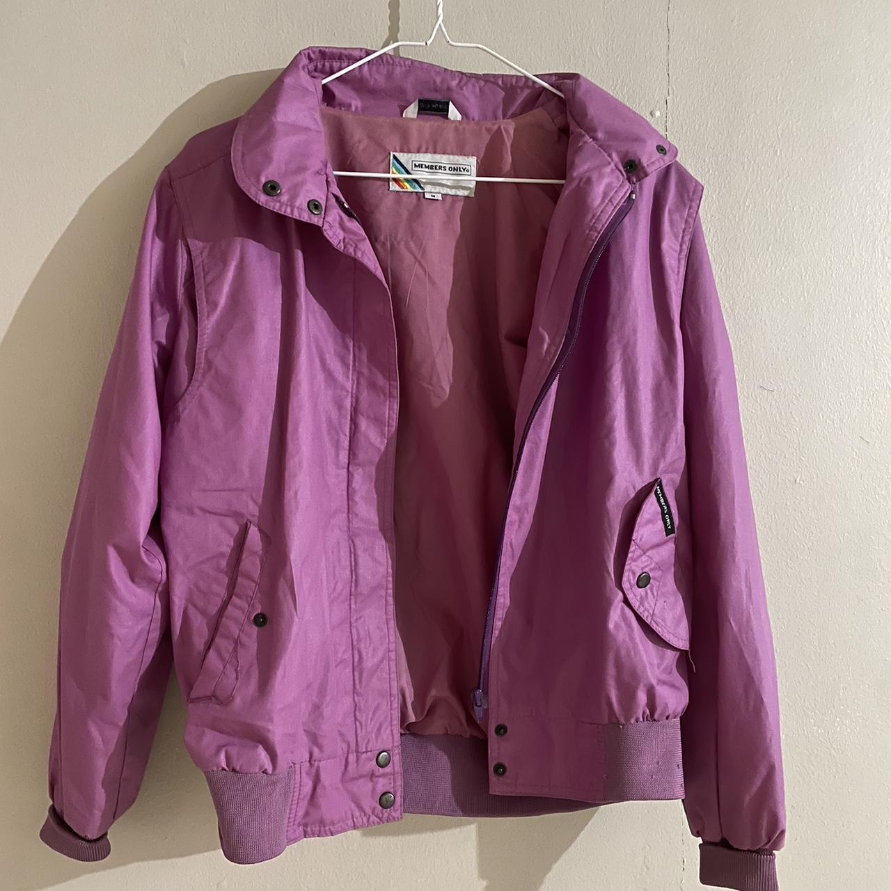 Members Only Women's Purple and Pink Jacket | Depop