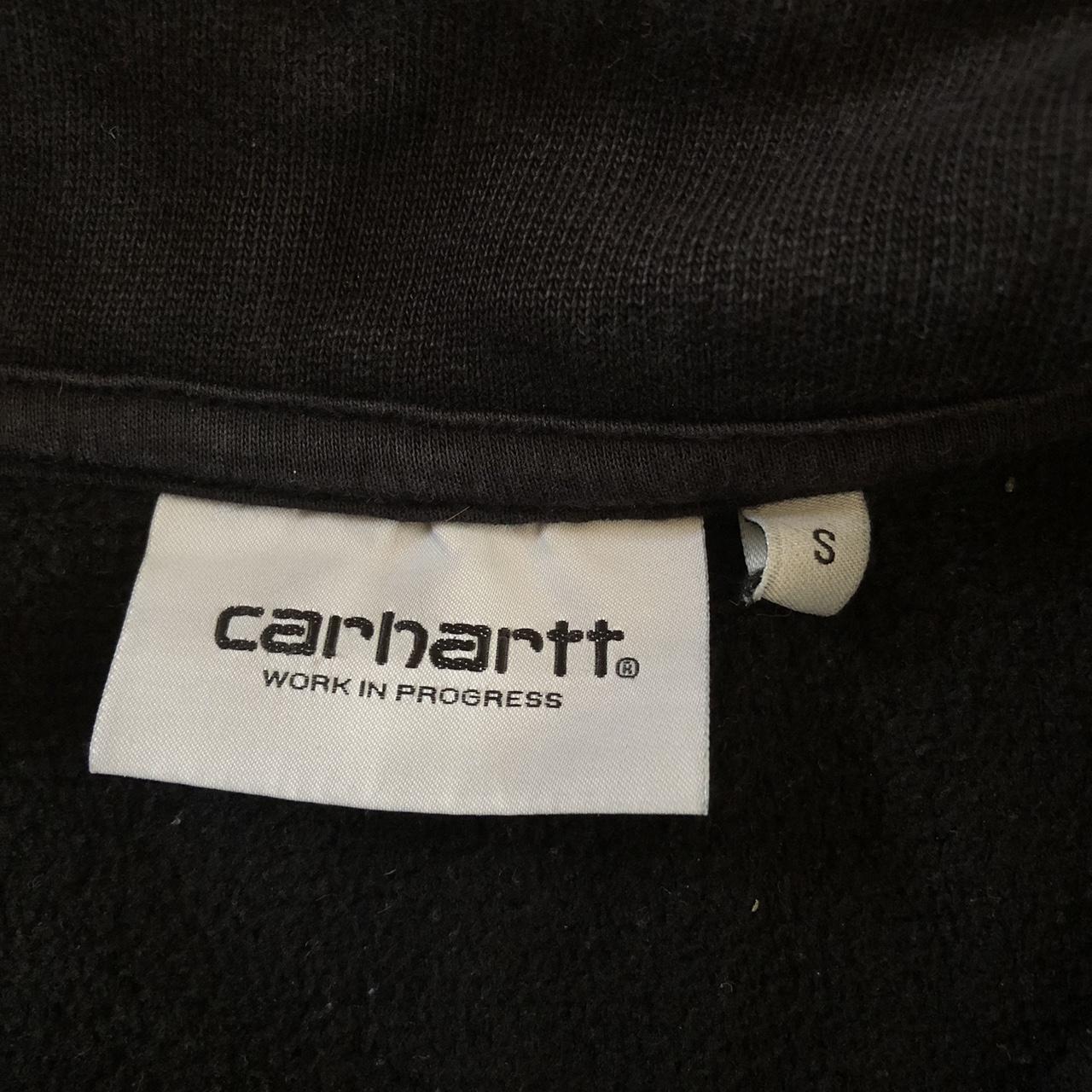 Carhartt black quarter zip jumper Size Small - Depop