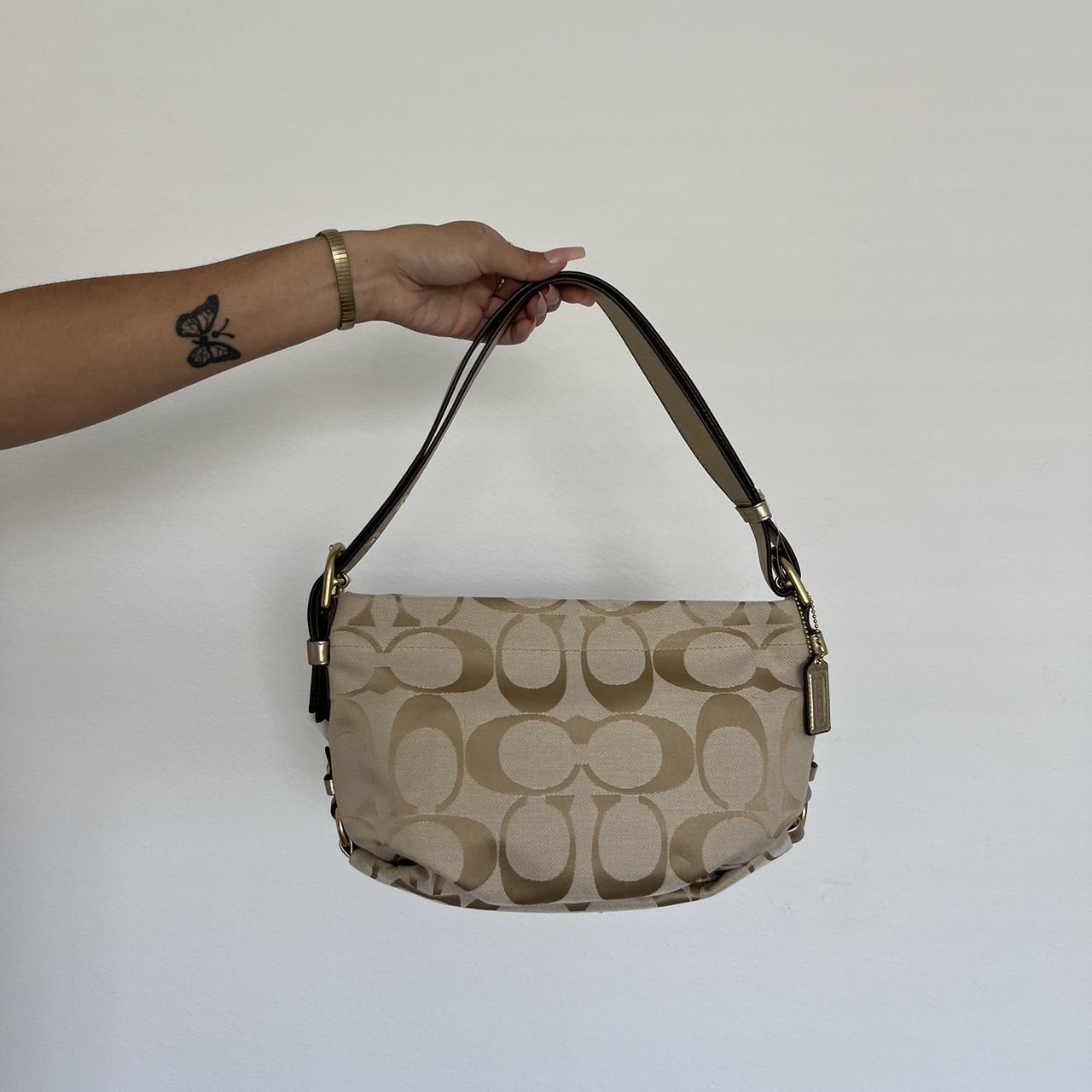 vintage y2k coach signature canvas shoulder bag | Depop