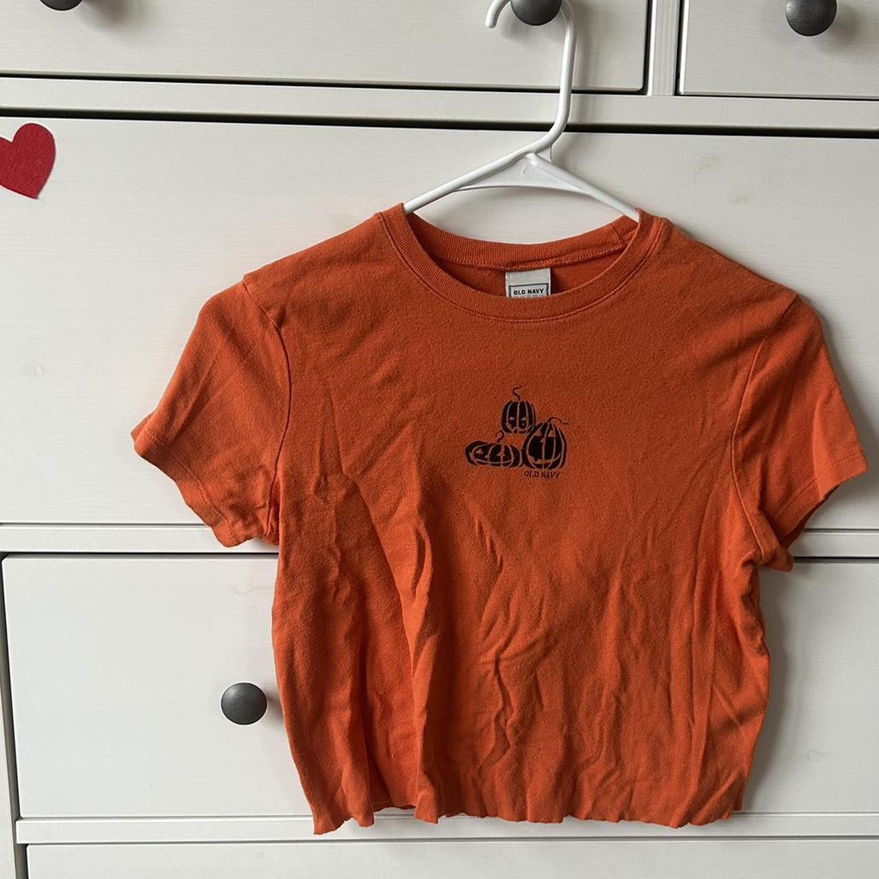 Old Navy Women's Orange T-shirt | Depop