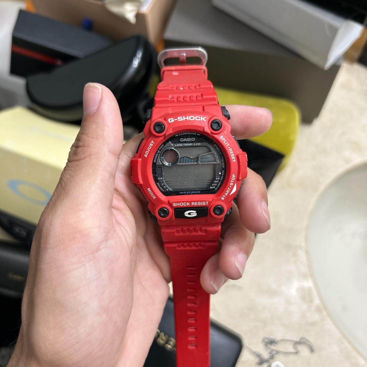 G-shock all red Need a battery change 9/10 - Depop