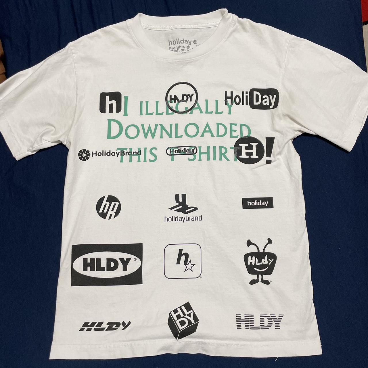 Holiday The Label Men's White and Black T-shirt