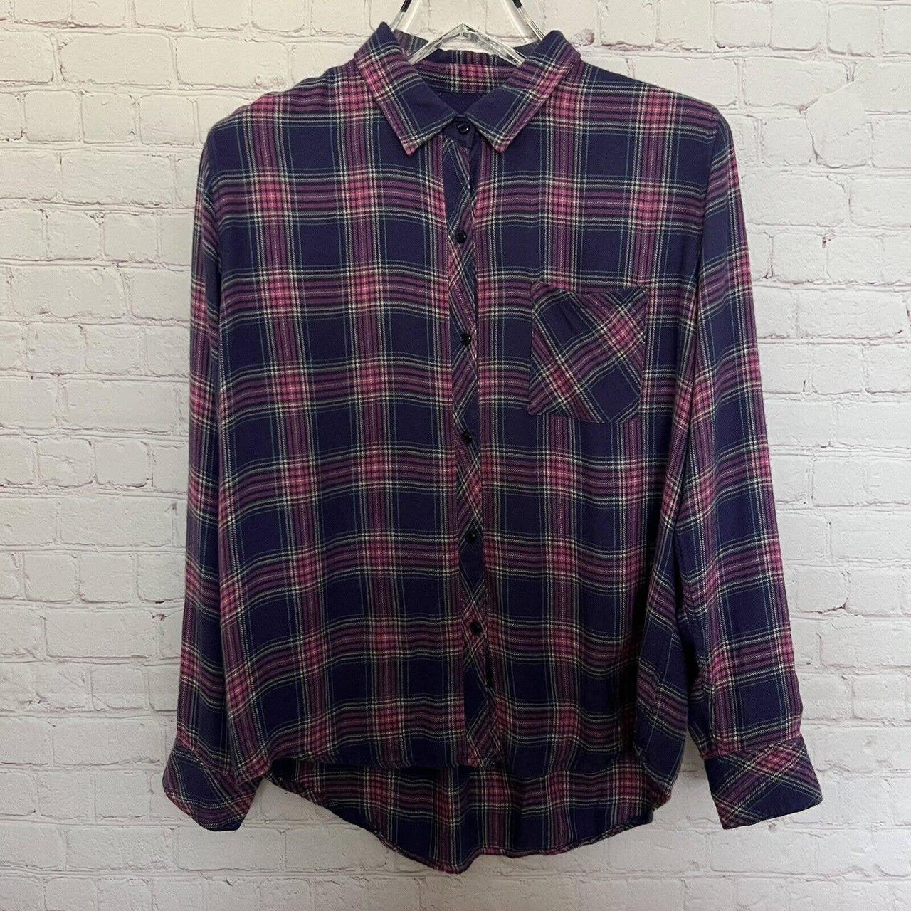 Rails Men's Purple and Pink Shirt | Depop