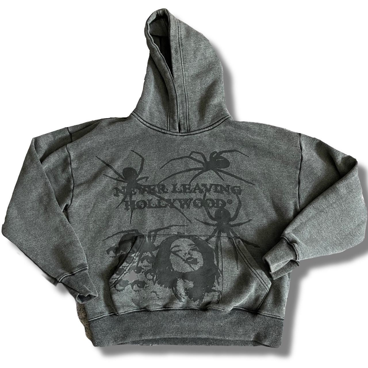 Women's Grey and Black Hoodie | Depop