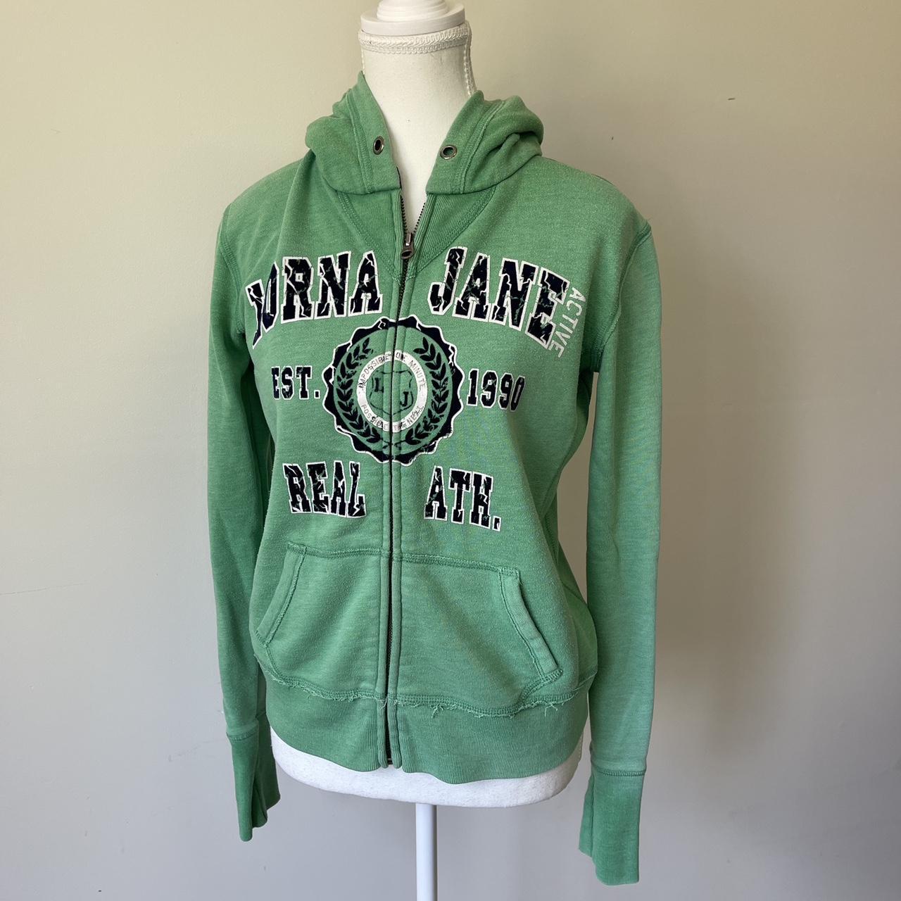 Green vintage Lorna Jane zip up hoodie Zips