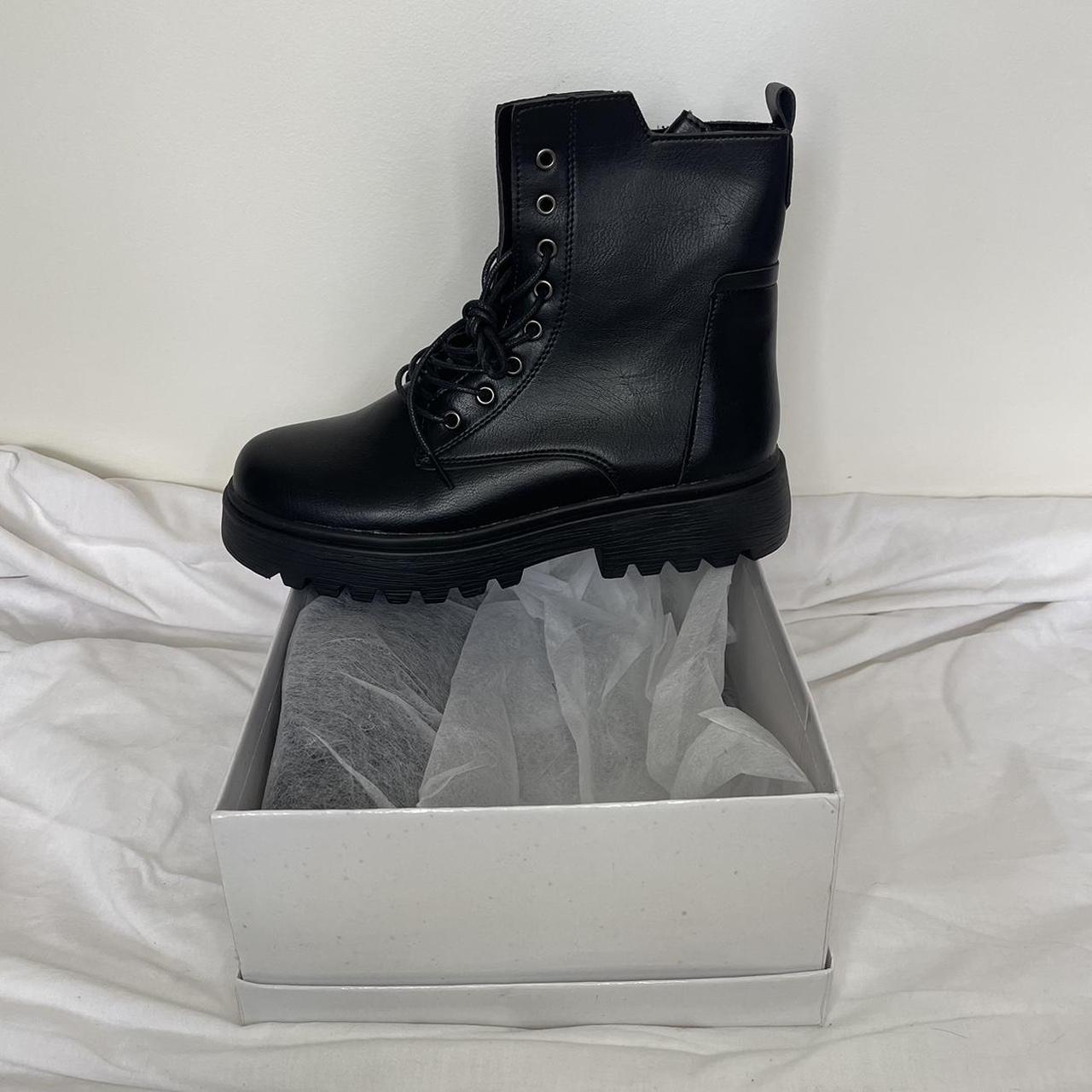 Faux leather boots From Shein, never worn, always... - Depop