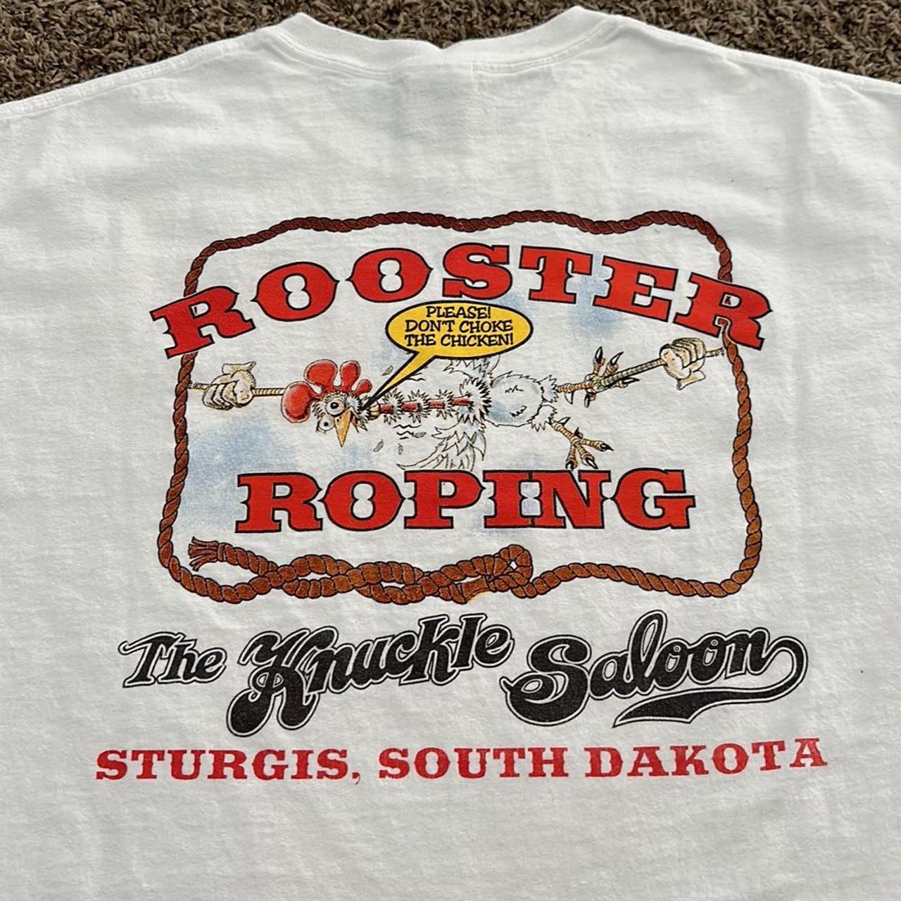 Rooster roping the knuckle saloon Sturgis South... Depop