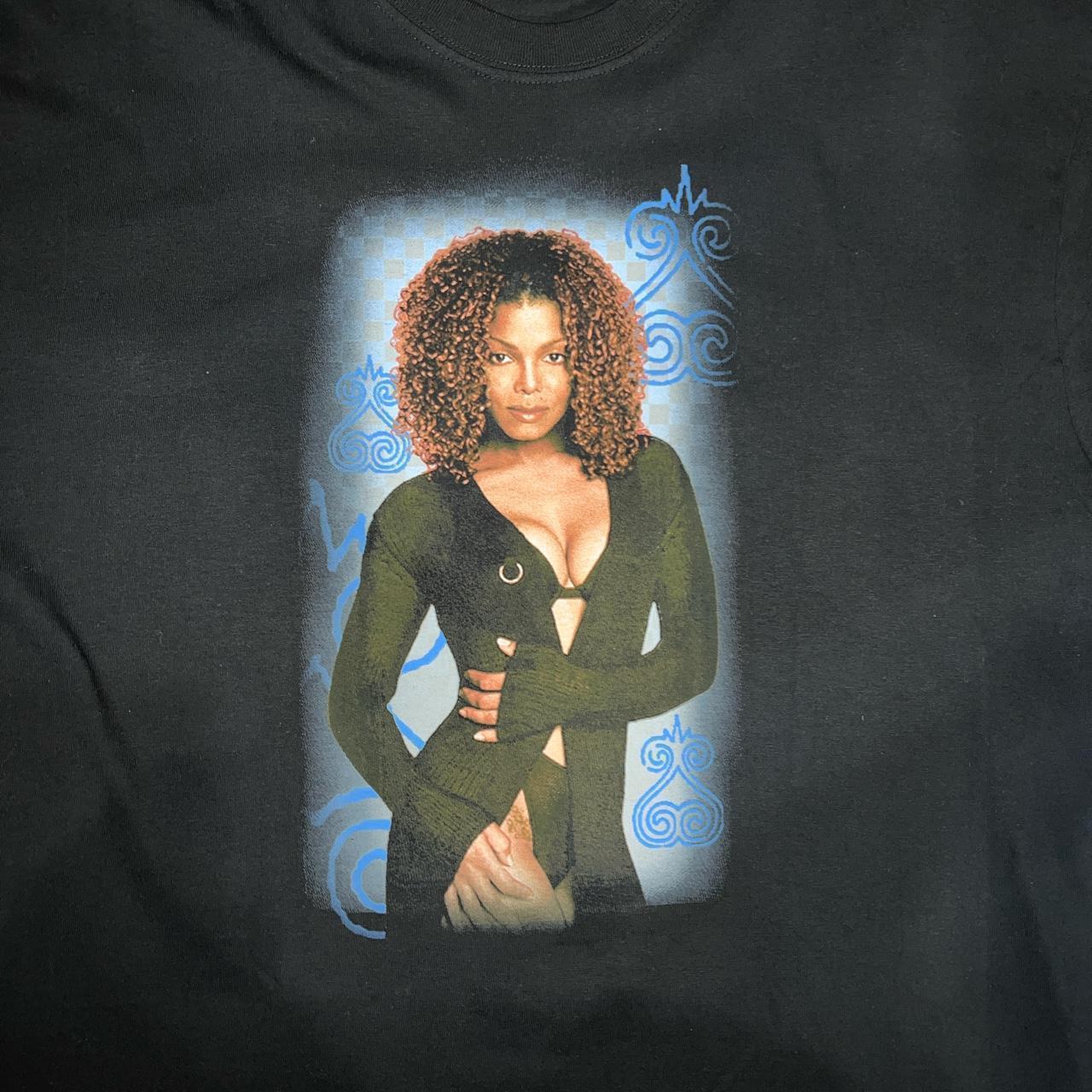 Sz XL black vintage 1998 Janet Jackson world tour x... - Depop