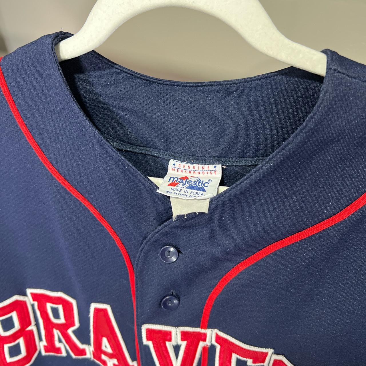 BRAVES JERSEY NAVY BLUE COLOR PRE LOVED GOOD - Depop