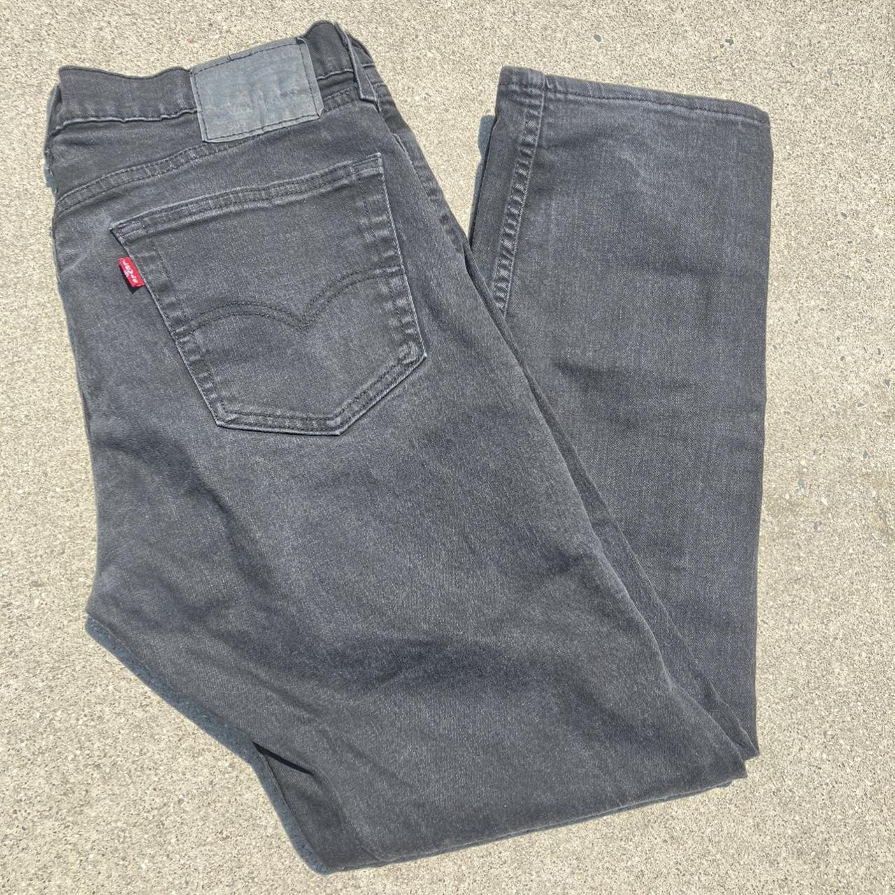 Y2K 505 black levis jeans 34x30 Waist 34 in Inseam... - Depop