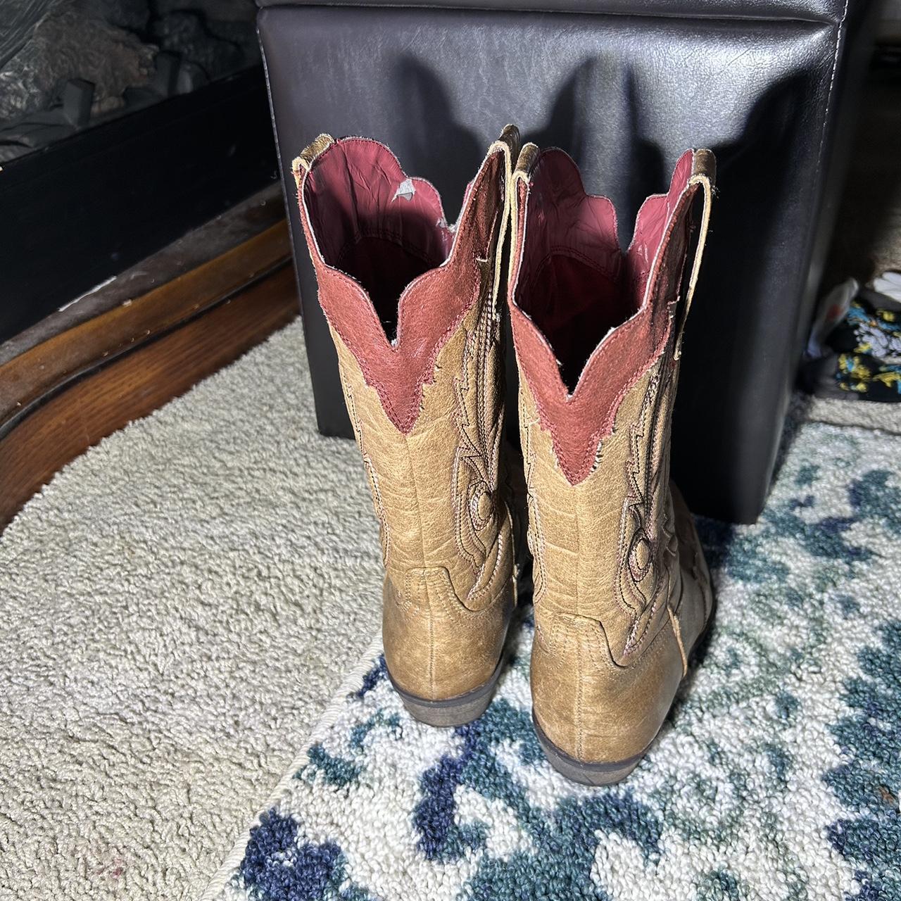 Coconuts Cimmaron Cowboy Boots Tanred size womens... Depop