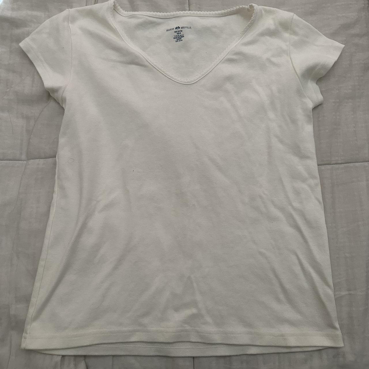 White Brandy Melville T-Shirt - Depop