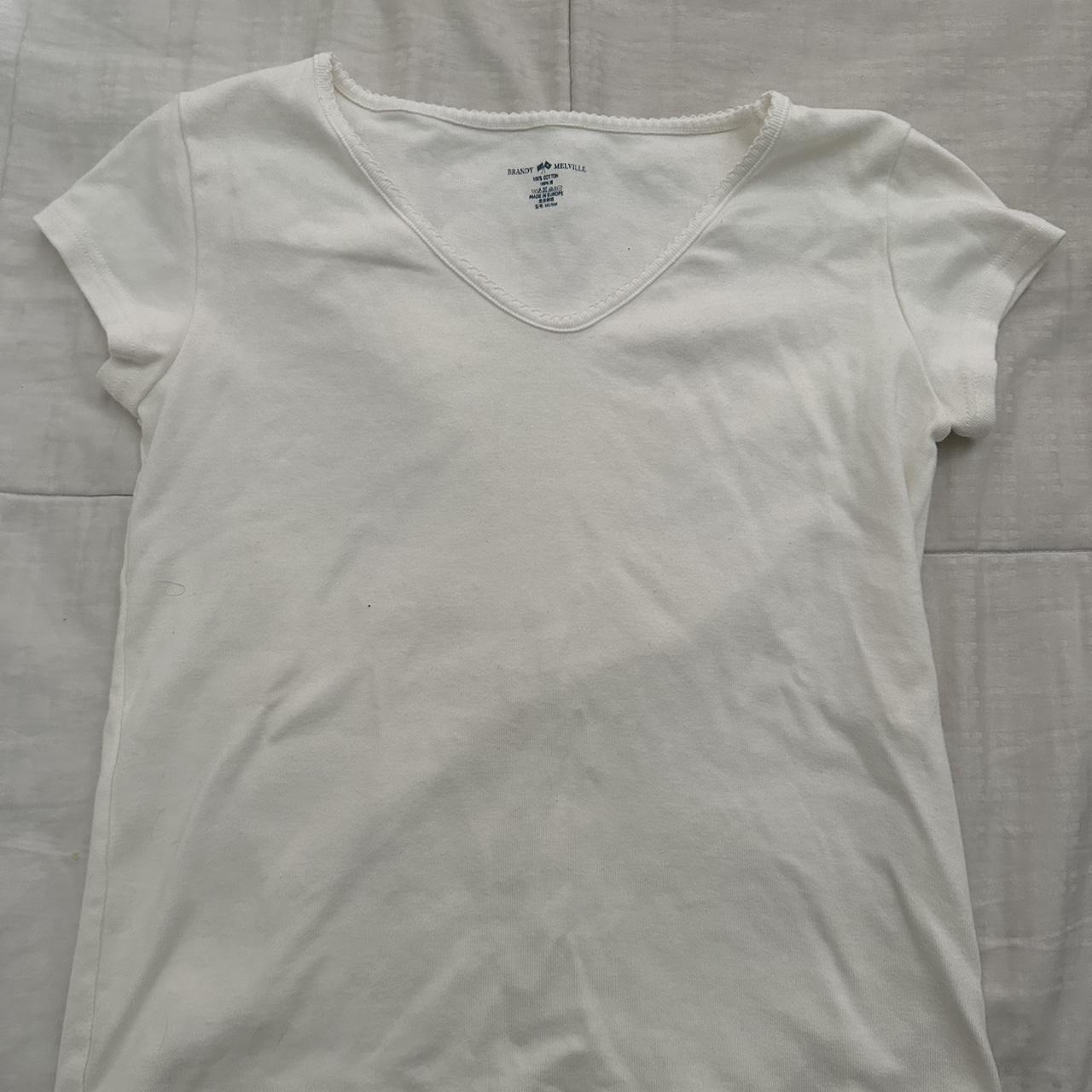 White Brandy Melville T-Shirt - Depop