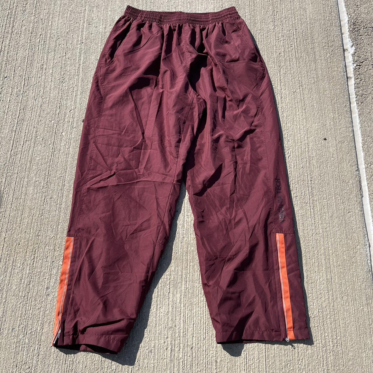 Nike Men's Burgundy and Orange Joggers-tracksuits | Depop