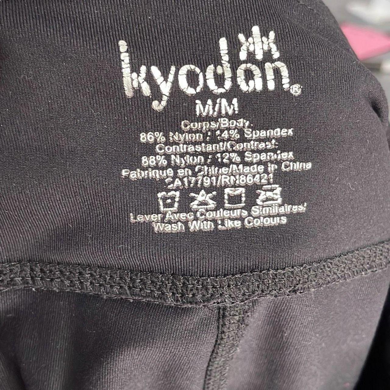 Kyodan Legging Womans Medium Black Sheer Panel - Depop