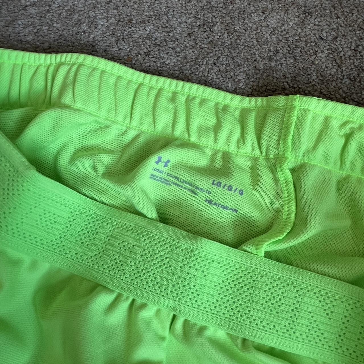 Women’s Neon Green Under Armour Shorts The Colour Depop