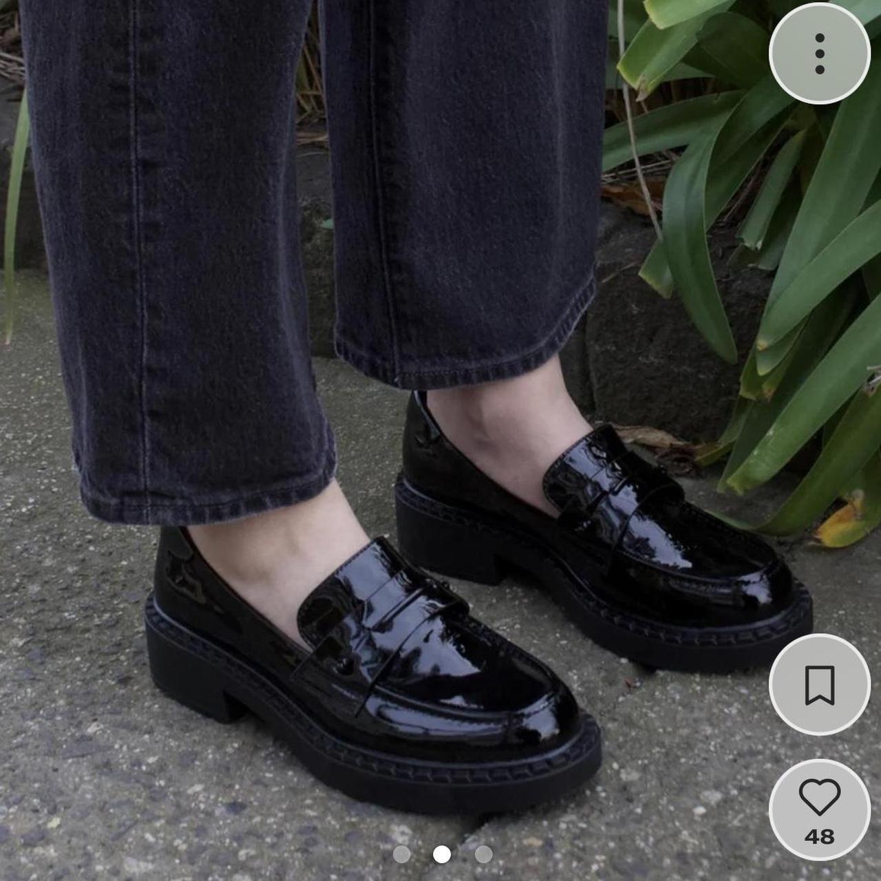 faith black loafers