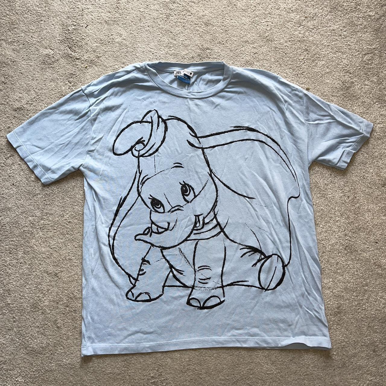 Zara Disney Dumbo T Shirt Zara Disney Stitched Dumbo White T-Shirt