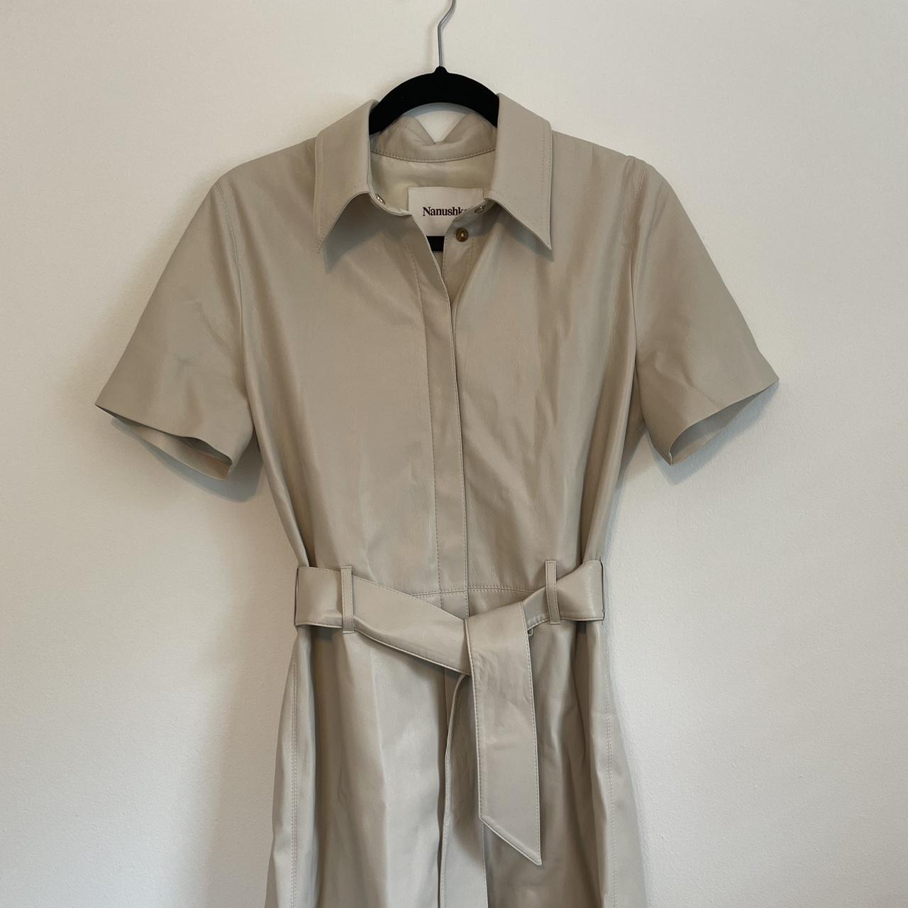 Nanushka HALLI OKOBOR™ alt-leather shirt dress Depop