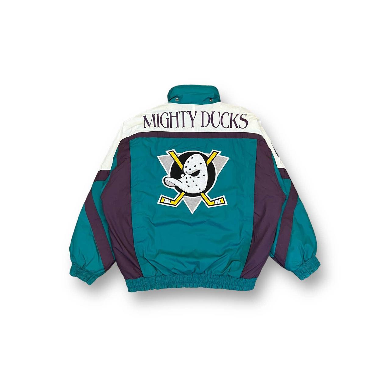 Vintage 1990s Anaheim Mighty Ducks Starter Pouch Jacket Size 