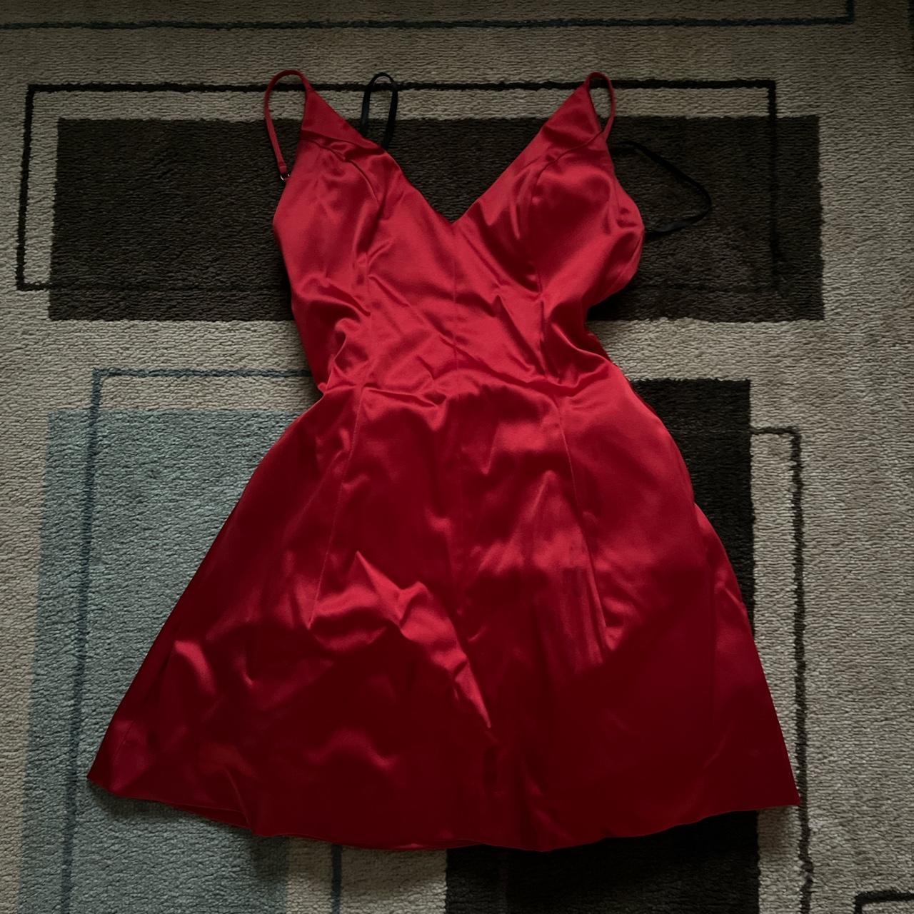 Red mini Bebe dress- needs a good cleaning. Has some... - Depop