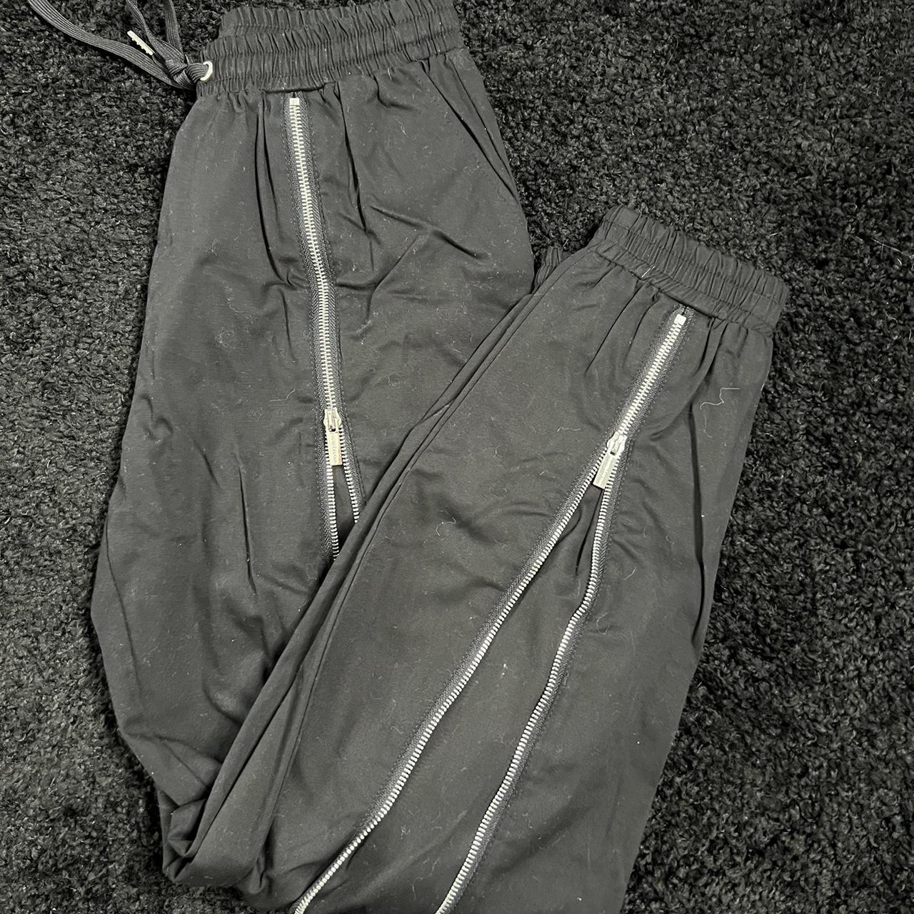 Maniere De Voir Women's Black Trousers Depop