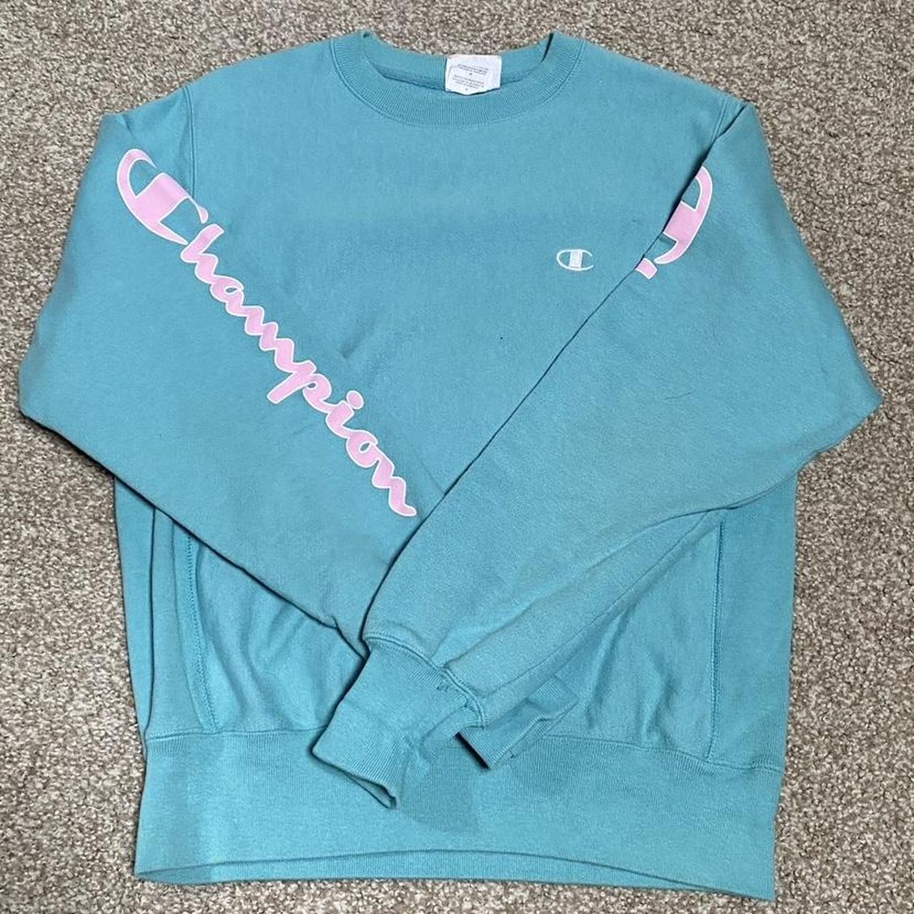 Teal and pink sales champion sweatshirt