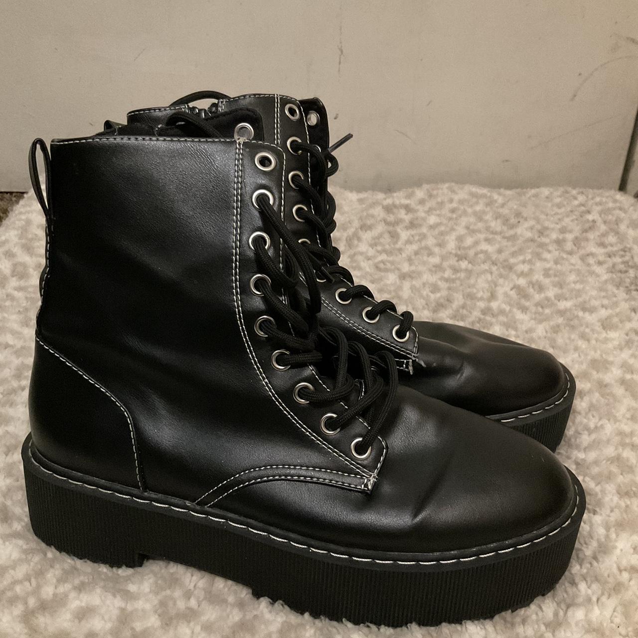 Black combat boots - Depop