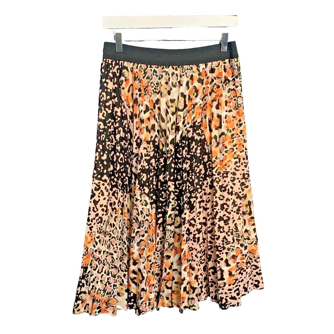 M S Animal Print Midi Skirt Size 14 UK. Depop