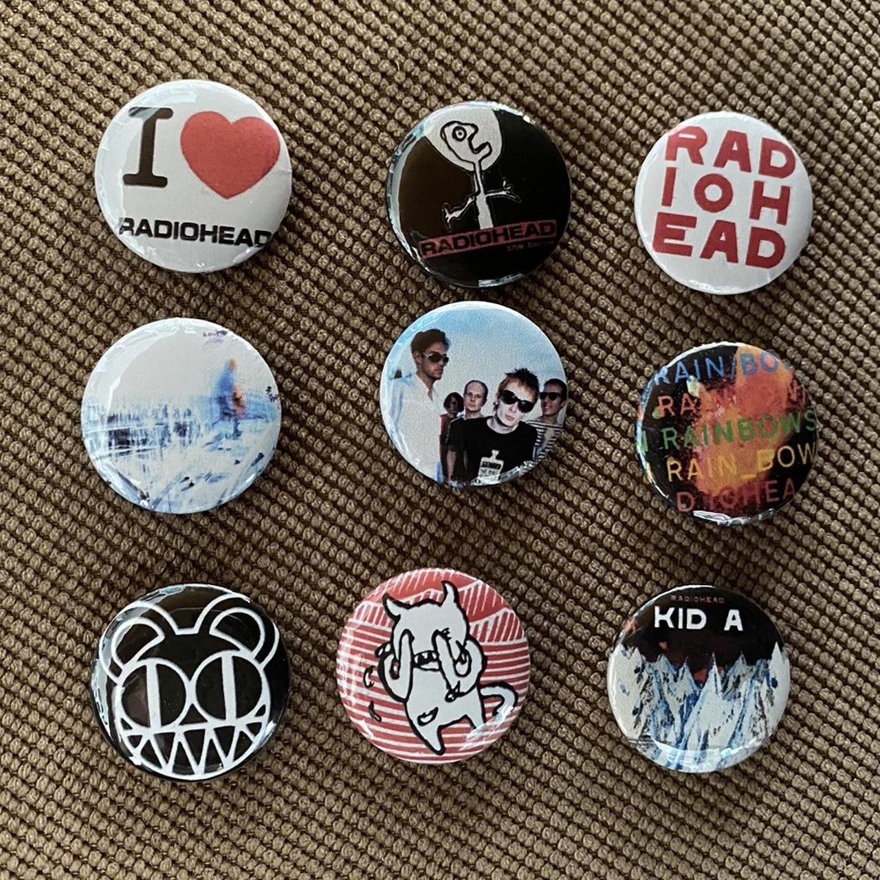 radiohead buttons! -these are about 1in pins, they... - Depop