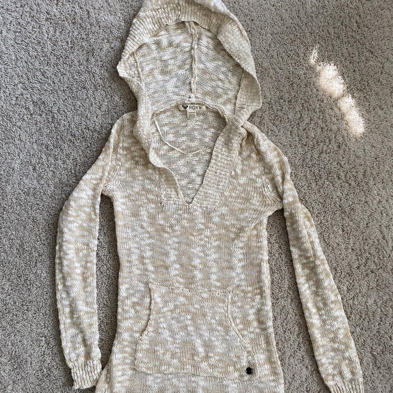 roxy knit sweater -size xs but can fit s too... - Depop